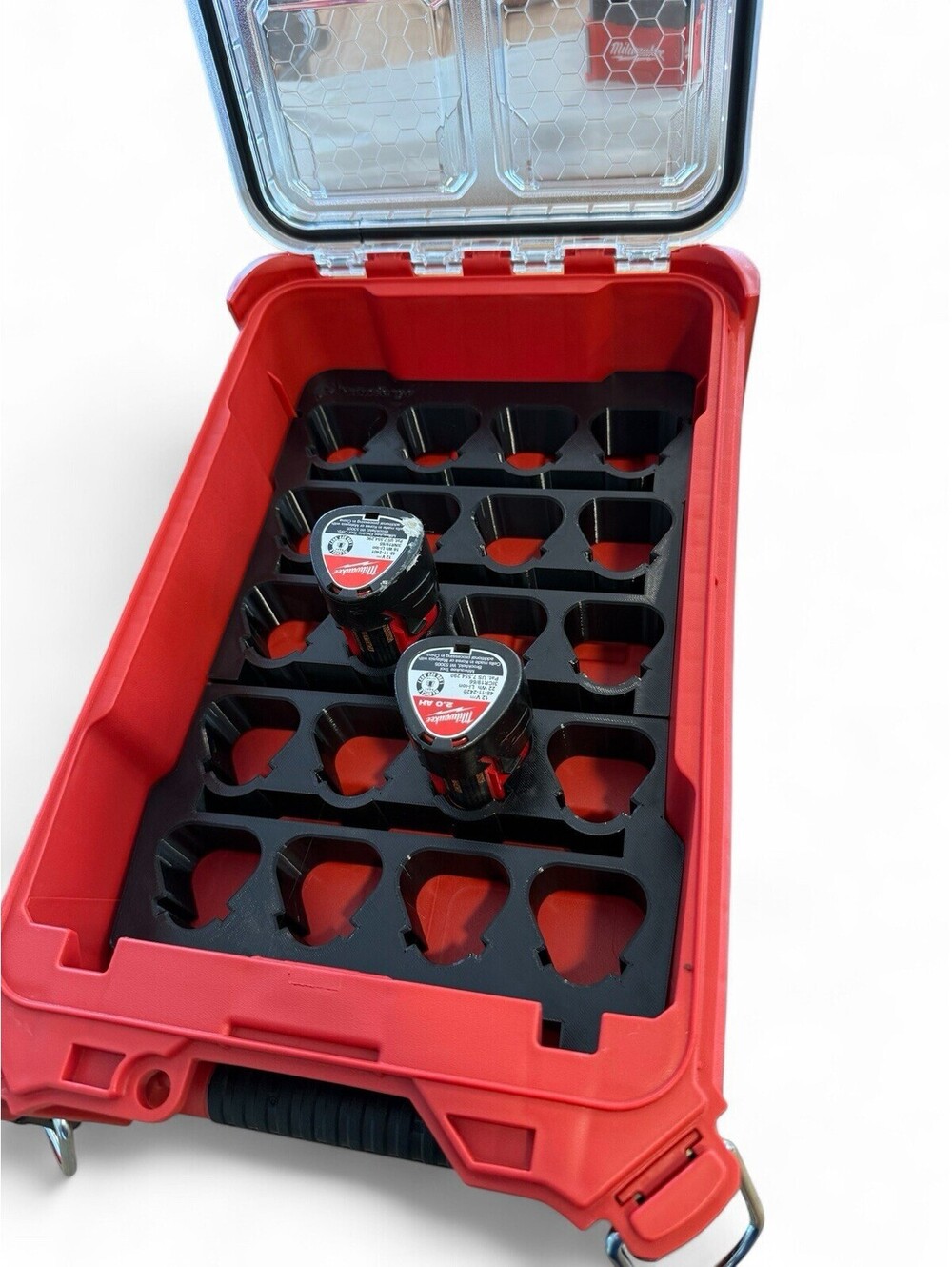 M12 Battery Insert For Milwaukee Packout Compact Organizer -